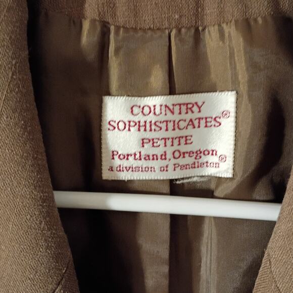 Vntg pendleton blazer country sophisticates neutral academia quietlux l wool - Picture 6 of 10